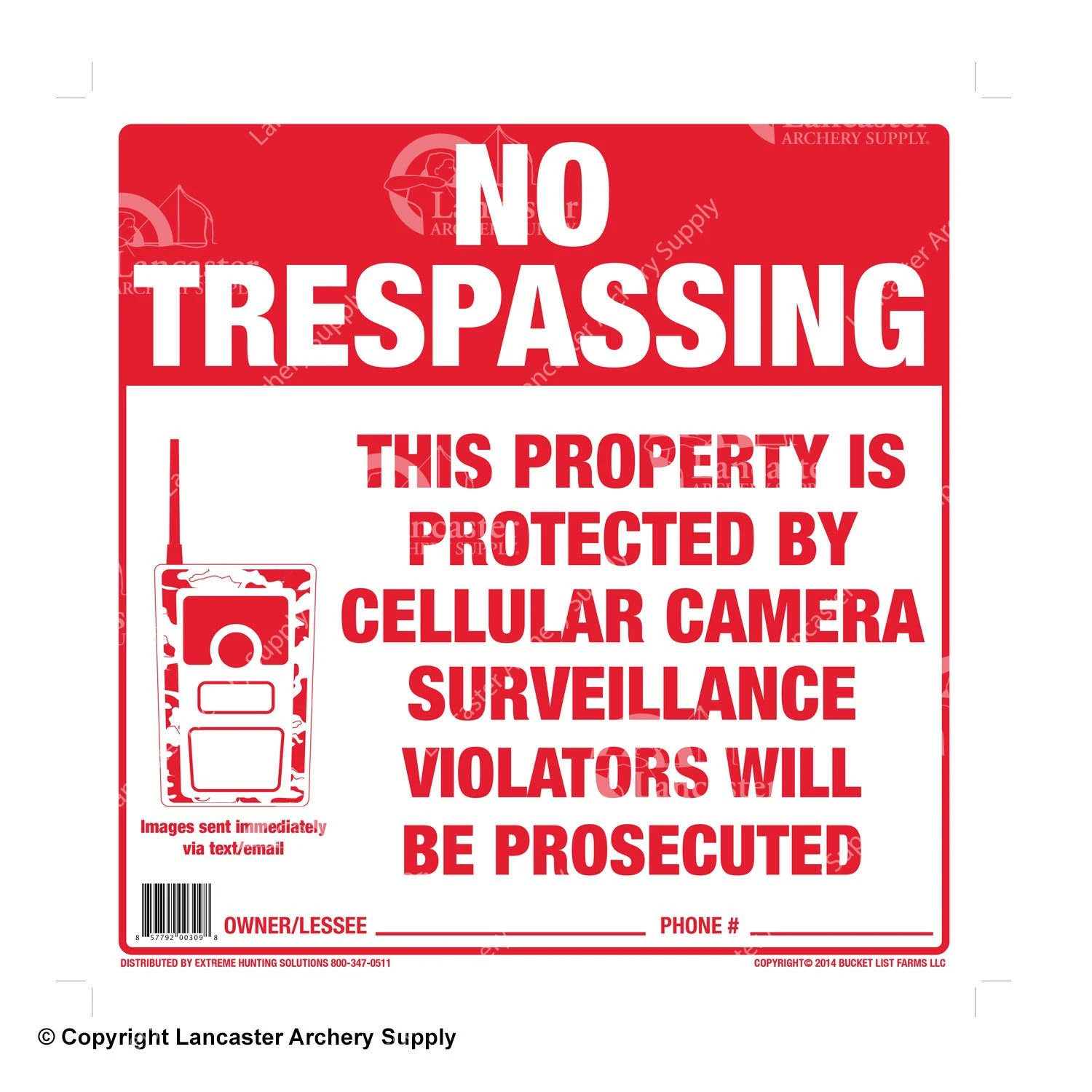 Extreme Hunting Solutions No Trespassing Sign (Tyvek - 10 Pk.) 1 Extreme Hunting Solutions No Trespassing Sign (Tyvek - 10 Pk.)